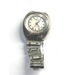 Vintage Seiko world time automatic wristwatch 6117-6400 stainless steel case and seiko strap in