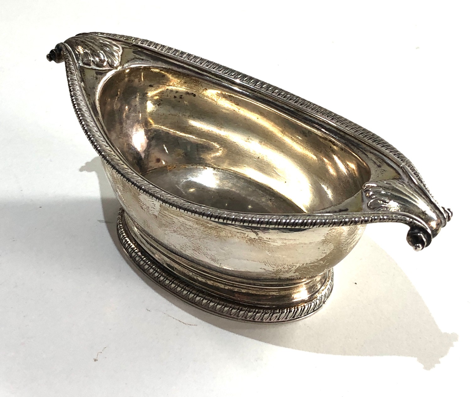 Fine Georgian silver salt cellar measures approx 13cm by 6.5cm height 4cm full london silver - Image 3 of 6