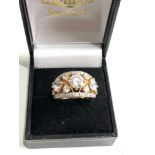 14ct gold stone set cocktail ring weight 7.8g