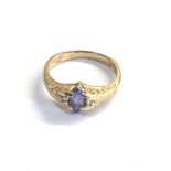 9ct gold diamond & topaz ring weight 2.7g