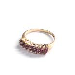 9ct gold Amethyst ring weight 2.8g