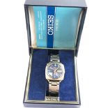 Vintage gents seiko automatic wristwatch 7006-7120 boxed with booklet working order no warranty