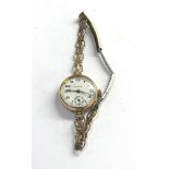 1930s Ladies gold rolex wristwatch manual wind 9ct gold presentation case measures approx 2.6cm