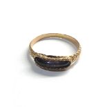 Antique gold & amethyst mourning ring