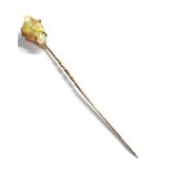 gold & opal stone stick pin measures approx 6cm long weight 0.8g