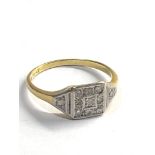 18ct gold diamond set ring weight 2.8g