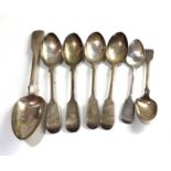 Selection of antique silver spoons irish scottish etc weight g