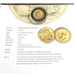 Rare King George V gold 1918 Perth mint sovereign sealed u.n.c