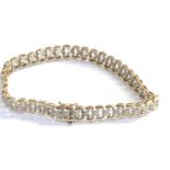 9ct gold diamond bracelet weight 10.5g