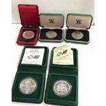 5 boxed silver coins