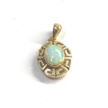 14ct gold opal pendant weight 2.7g