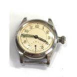 Vintage cushion back Rolex wristwatch non working condition stainless steel case measures approx