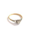 18ct gold diamond solitaire ring weight 1.7g