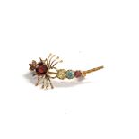 14ct gold stone set scorpion brooch weight 4.2g xrt tested as 14ct gold missing stone