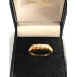 Vintage 18ct gold diamond gypsy ring weight 4.6g est 0.50ct