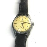 Vintage Omega seamaster stainless steel case measures approx 36mm dia watch in working order