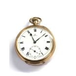 9ct gold omega pocket watch gold dust cover weight of watch 98g engraved back case measures approx