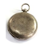 Silver full hunter fusee pocket watch spares or repair