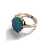 Vintage 9ct gold opal ring weight 2g