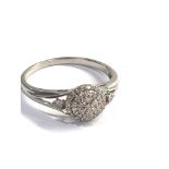 9ct White gold & diamond ring, stone missing weight 2.1g