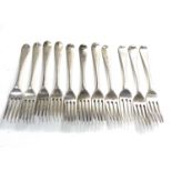 Selection of georgian silver forks weight 422g