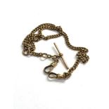 Antique 9ct gold d albert watch chain weight 19g