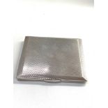 Military silver engine turned cigarette case weight 130g