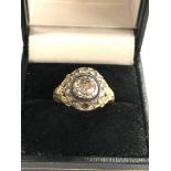 Antique Georgian rose diamond ring with rose diamond halo central rose diamond measures approx 6mm