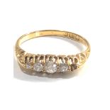 18ct Gold diamond ring, stone missing weight 2.9g