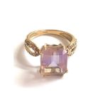 9ct gold ametrine cocktail ring weight 3.7g