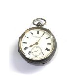 Antique silver open face pocket watch fattorini & sons spares or repair