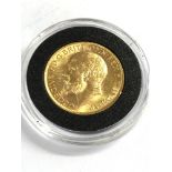Rare King George V gold 1918 Bombay mint sovereign sealed u.n.c