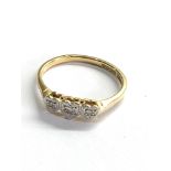 Vintage 18ct gold heart diamond ring weight 2.9g