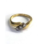 18ct gold diamond ring 0.25ct diamonds weight 4.3g