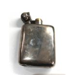 Antique silver hip flask by james dixon & sons measures approx 11.5cm by 7.5cm weight 115g