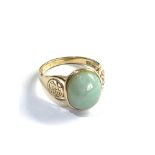 14ct gold jade ring weight 3.8g