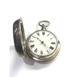 Fine antique silver pair case fusee verge pocket watch by Waterhouse ticehurst good clean working