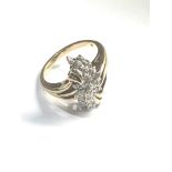 10ct gold and diamond cocktail ring 0.26ct diamonds weight 4.2g