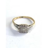 18ct gold art deco diamond ring weight 2.3g