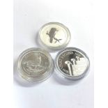 3 cased silver coins includes australia 1 dollar silver krugerrand and silver 5 pounds
