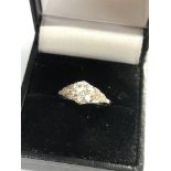 Fine antique platinum 0ld cut diamond ring central diamond measures 6.6mm dia est 1.10 ct with