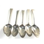 5 Georgian silver table spoons weight 276g