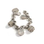 Tiffany & Co silver charm bracelet weight 78g