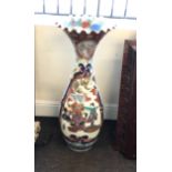 20th Century Tall Japanese Imari Hand Painted Porcelain Vase measures approx 42ins tall damage as