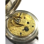 Antique silver cased repeater pocket watch large diamond end stone by Jn Cording London the watch is