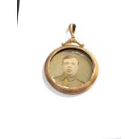 Antique 9ct gold picture locket measures approx 5.4cm by 3.7cm wide weight 4g has no glass