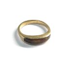 Vintage 14ct gold baltic amber inlay ring weight 2.9g
