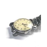 Vintage fancy lug Universal geneve gents stainless steel wristwatch case measures approx 29mm dia