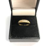 Vintage 18ct gold diamond gypsy ring weight 2.2g
