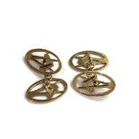 9ct gold masonic cufflinks weight 4.8g